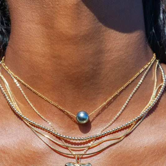 Black Gold Dipped Shark Tooth Necklace