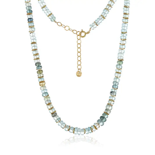 Festive in Green Aqua Necklace