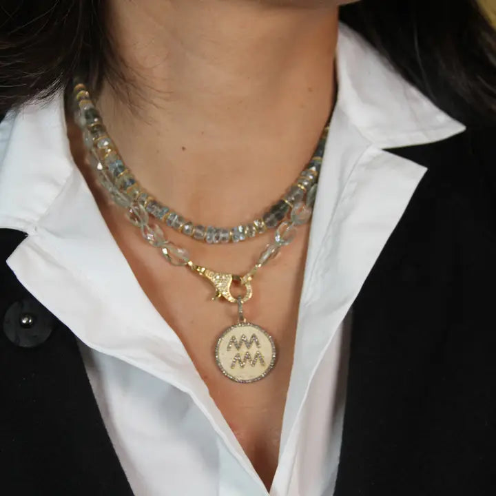 Festive in Green Aqua Necklace